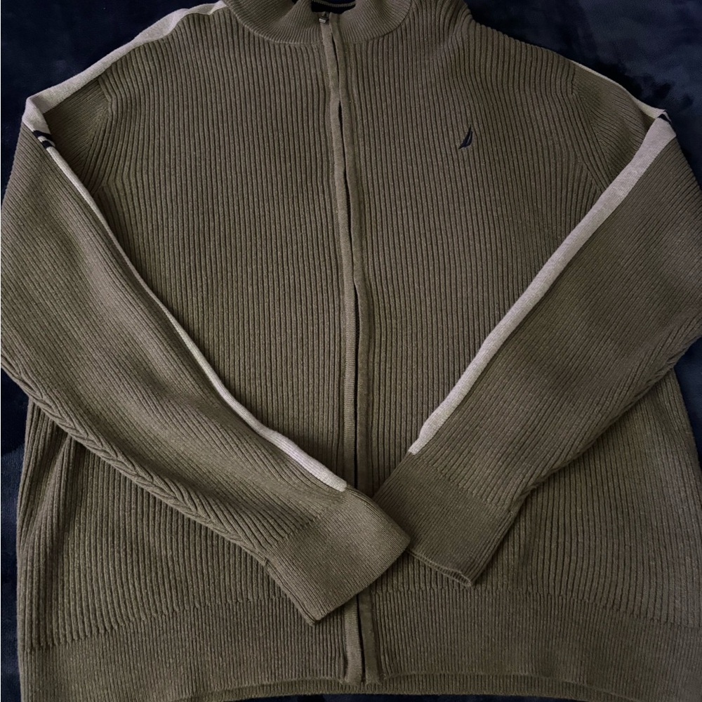 Nautica Men's Olive Green Sweater